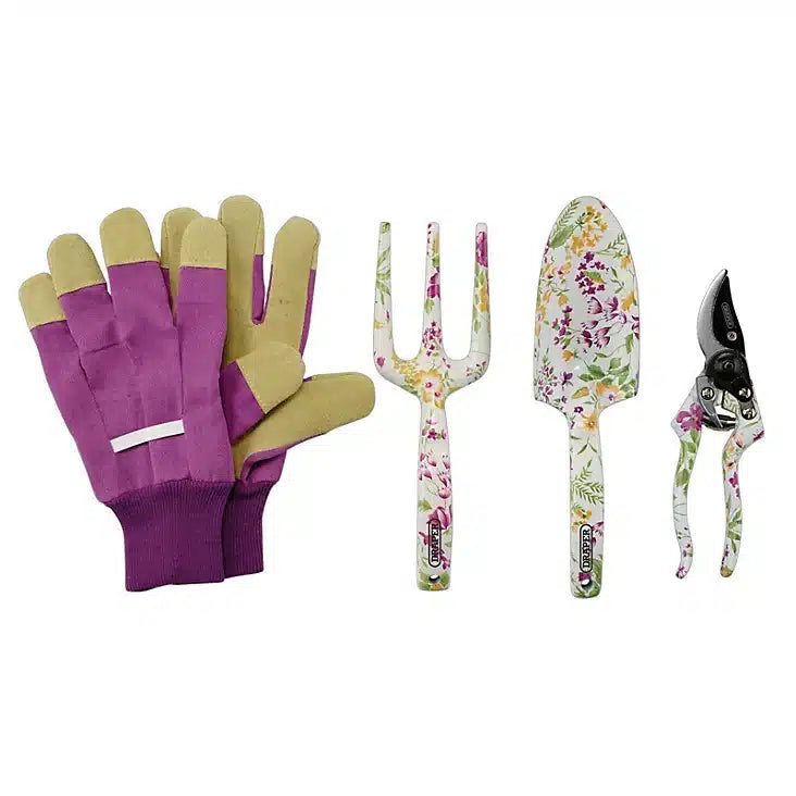 Draper Garden Tool Set with Floral Pattern 08993-9874