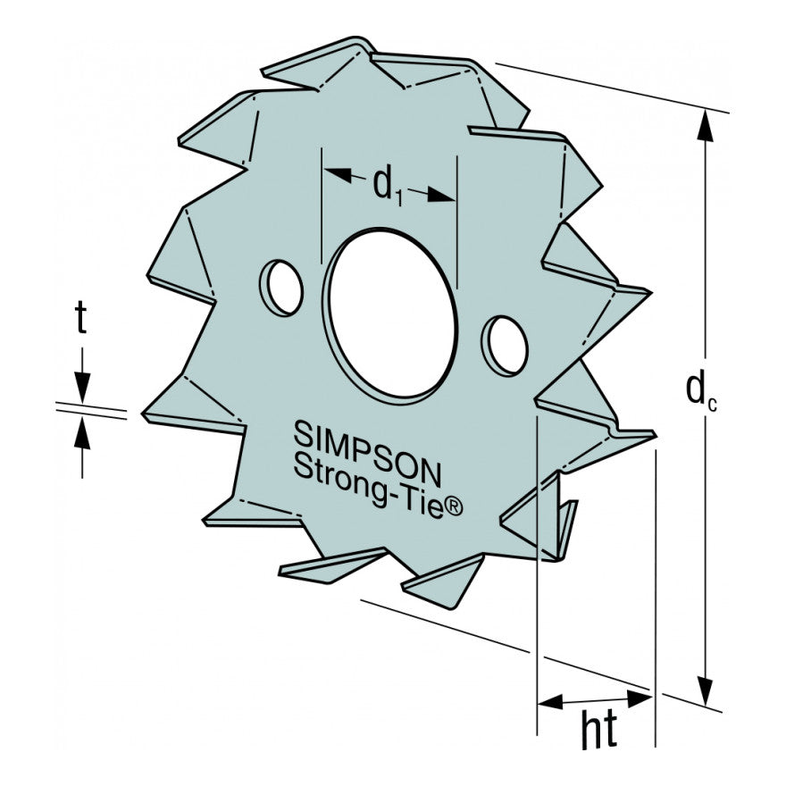 Simpson Strong-Tie Double Sided Round Toothed Plate Timber Connector 50mm DSTC50C50 - DSTC50