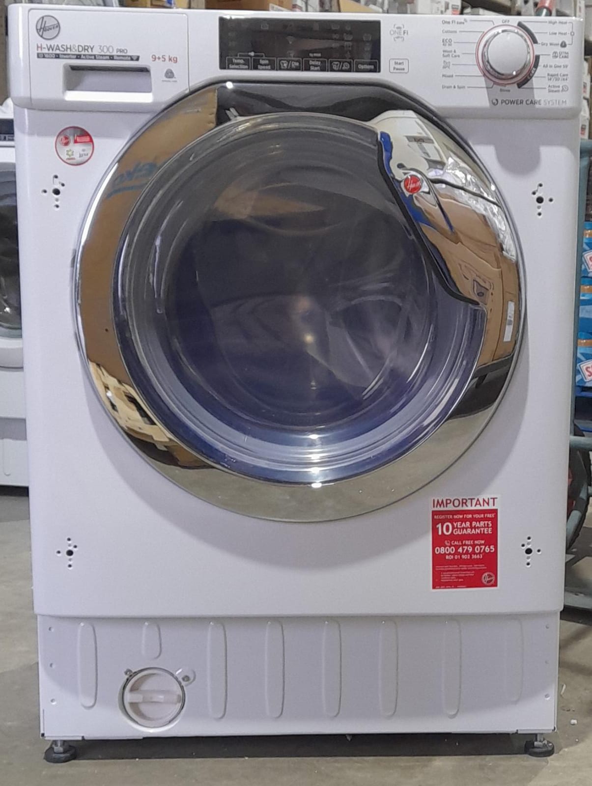 Hoover HBDOS695TAMCE80 White Built-in Condenser Washer dryer, 8kg/5kg X-Display -6944