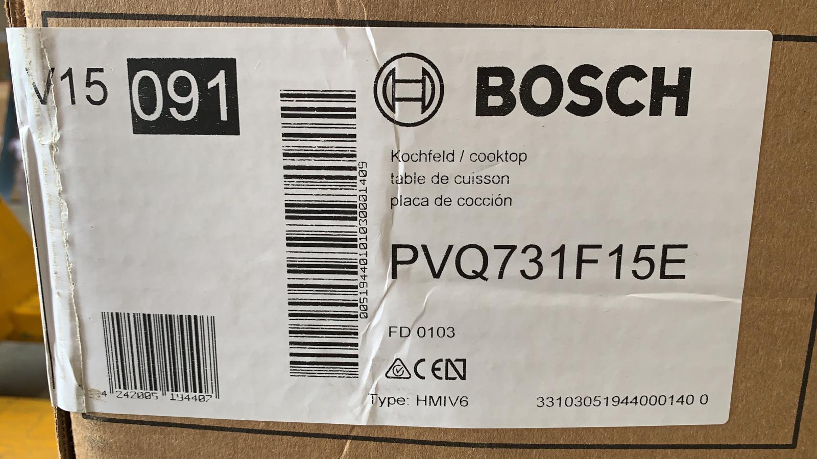 Bosch  Induction Hob,4 Zone Glass (W)710mm Black-PVQ731F15E 4407