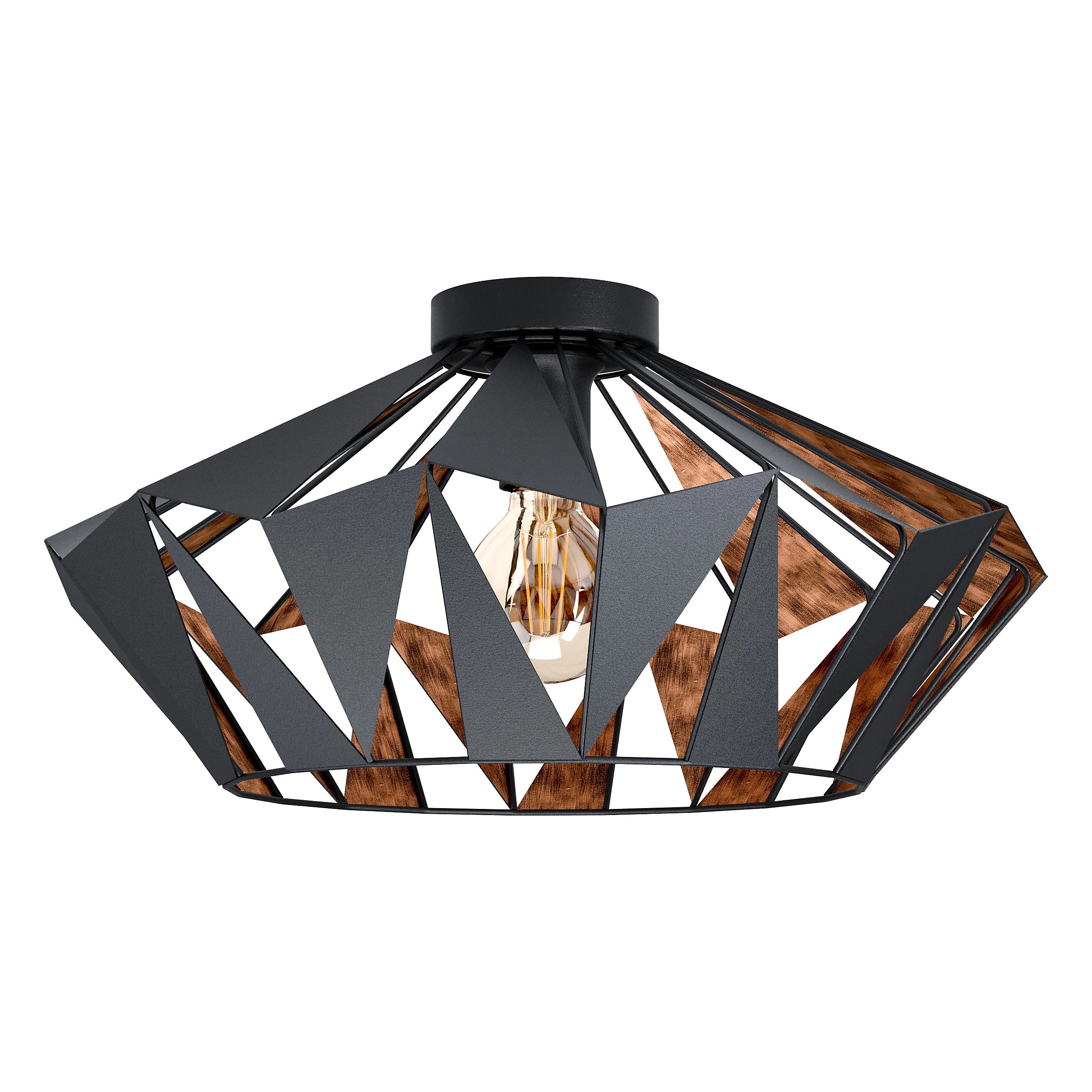 EGLO-Ceiling Light Black and Copper Metal-(D)47cm-3994