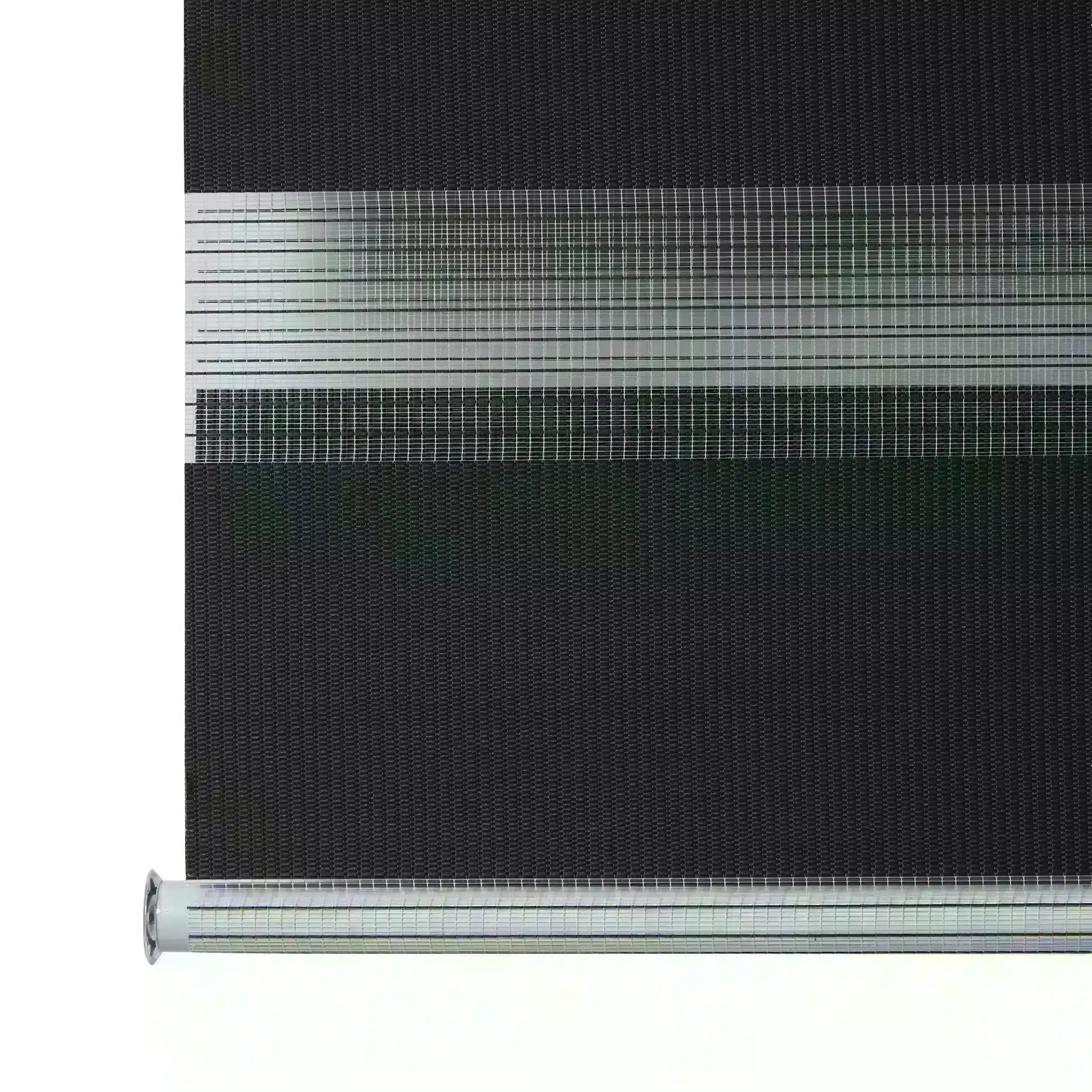 Elin Corded Dark grey Striped Day & night Roller blind (W)120cm (L)180cm-6485
