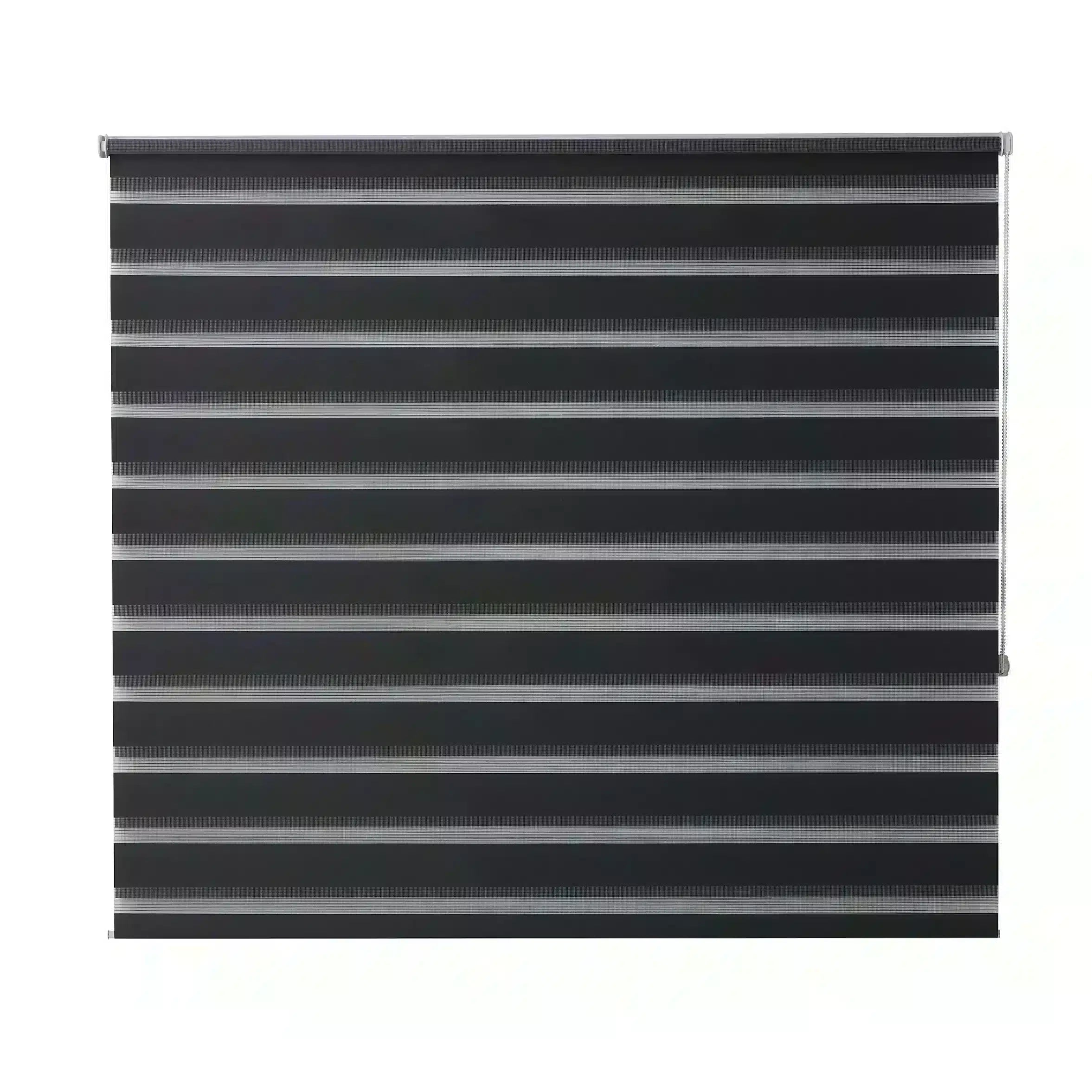 Elin Corded Dark grey Striped Day & night Roller blind (W)160cm (L)180cm-6515