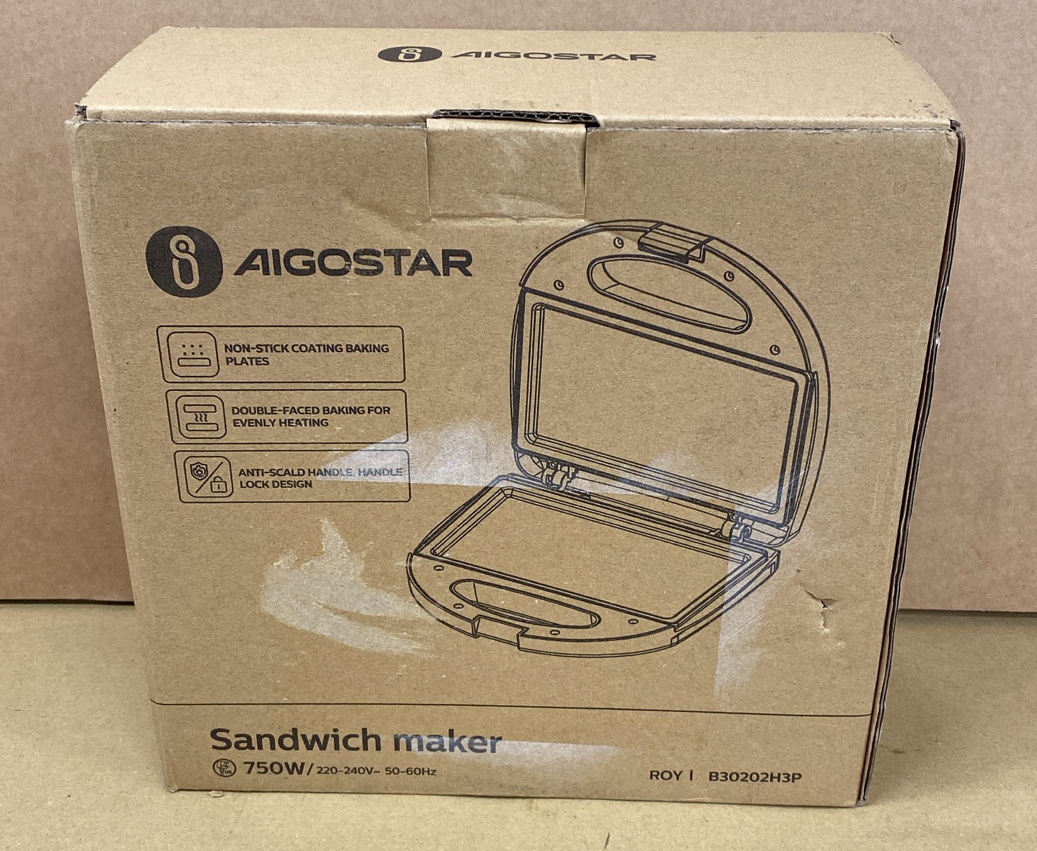 Aigostar Deep Fill Toastie maker, Sandwich Toaster-0570