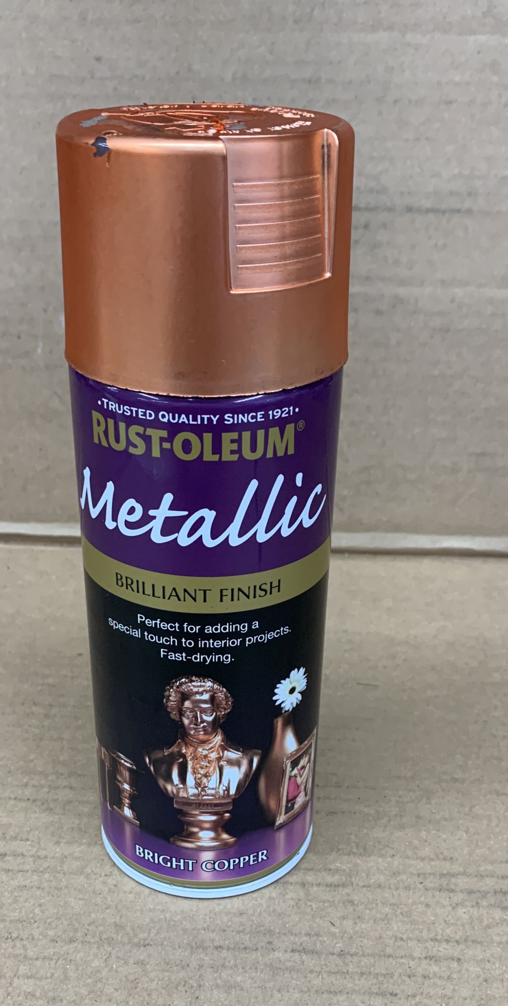 Rust-Oleum Metallic Bright copper effect Multi-surface Spray paint, 400ml-0657