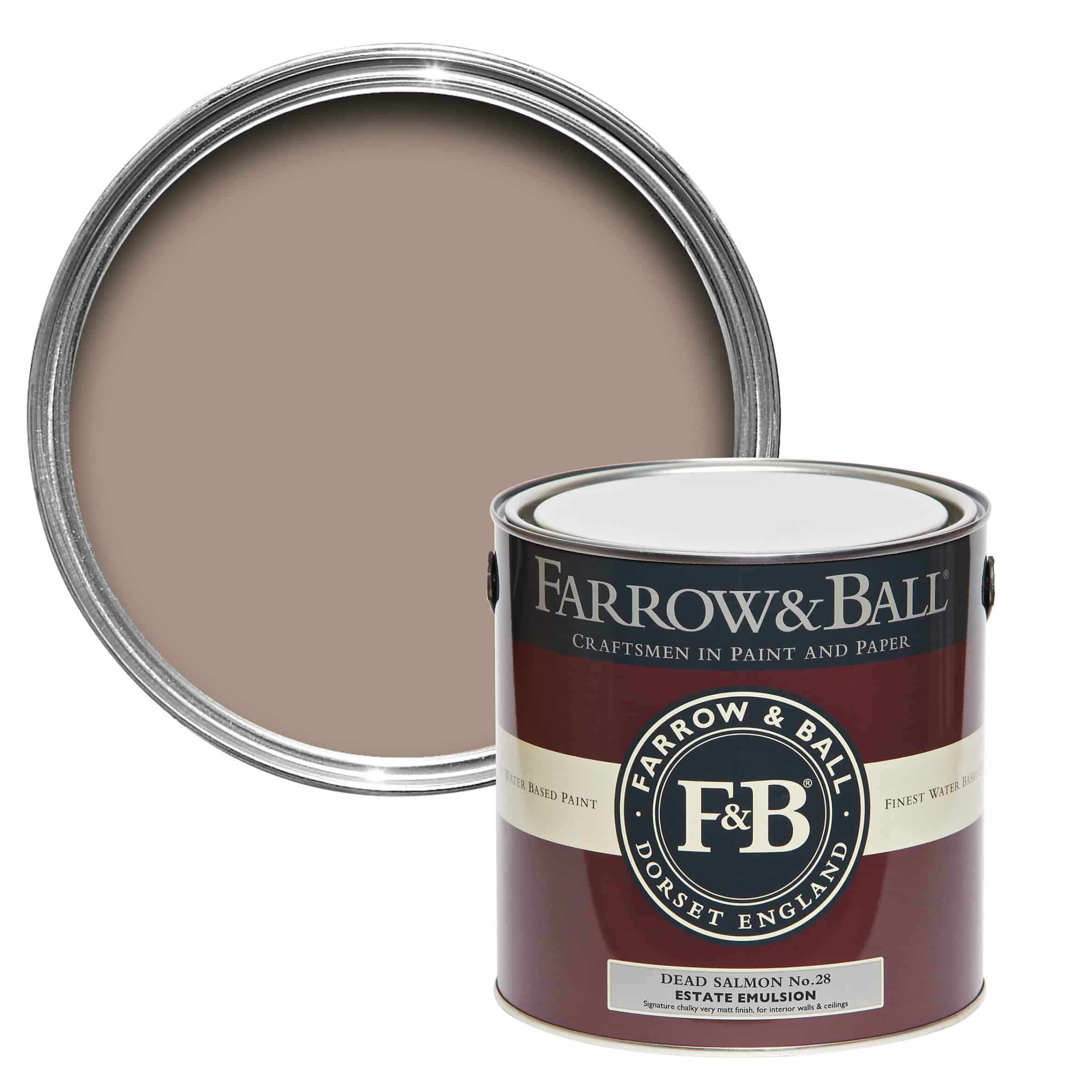 Farrow & Ball Estate Dead salmon No.28 Matt Emulsion paint, 2.5L-2827