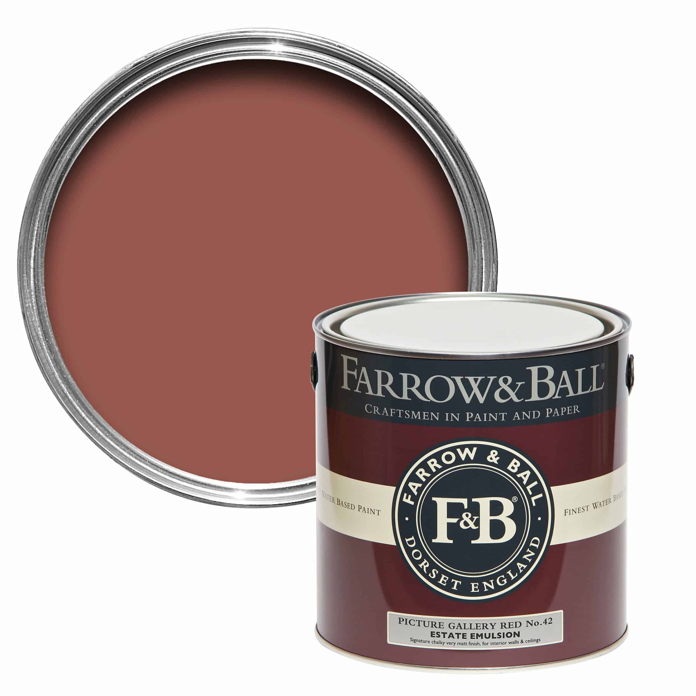 Farrow & Ball Estate Picture gallery red No.42 Matt Emulsion paint, 2.5L-4227