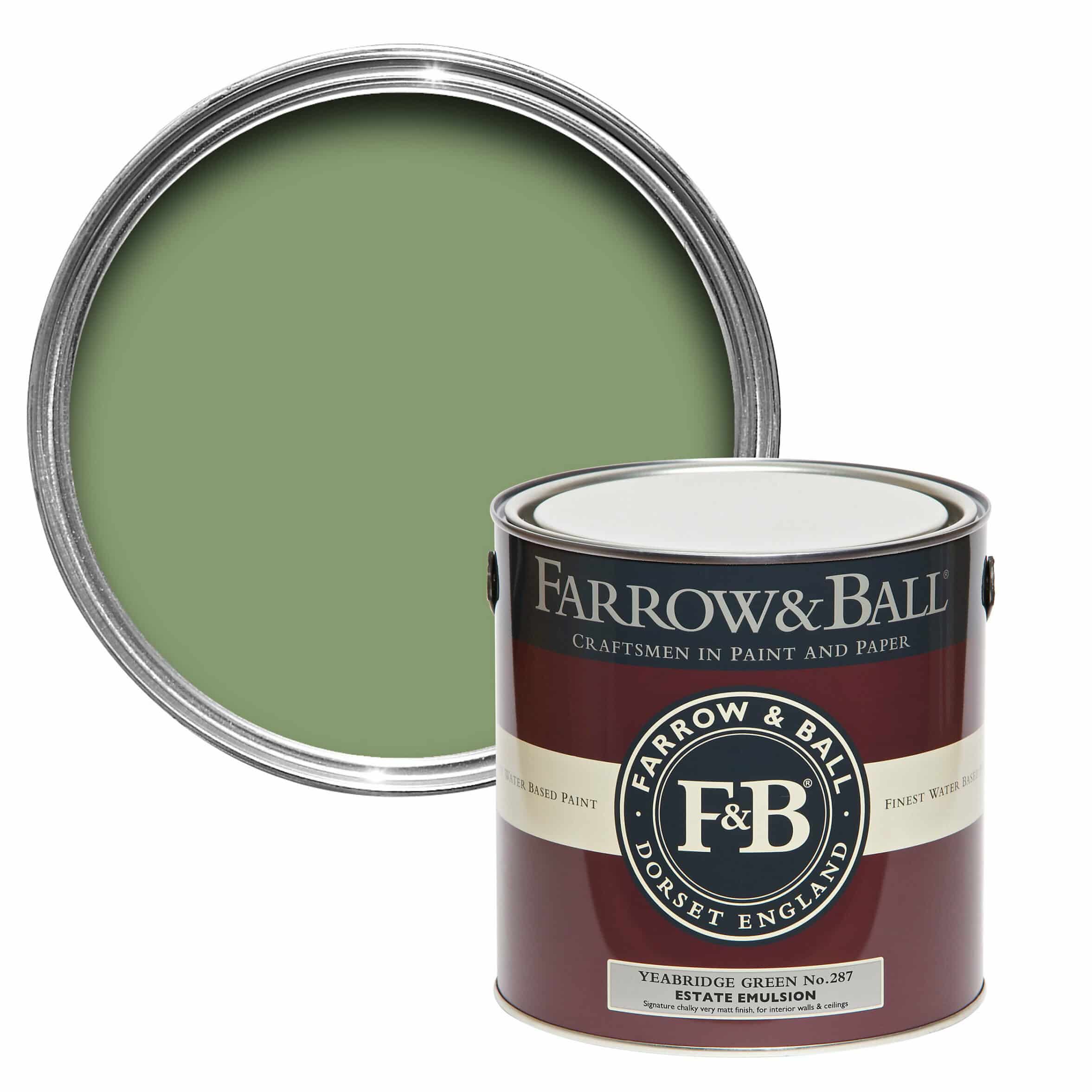 Farrow & Ball Estate Yeabridge green No.287 Matt Emulsion paint, 2.5L-8720