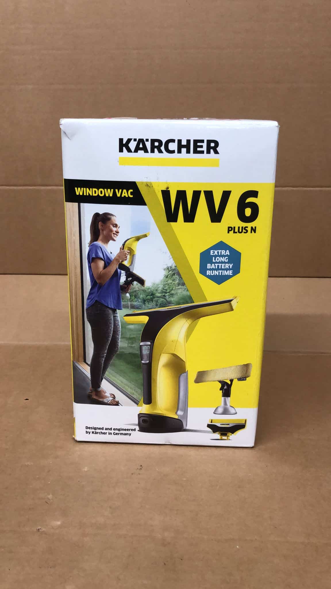 Kärcher 16332220 WV 6 Plus N Window Vac, 10 W, 240 V, Yellow/Black