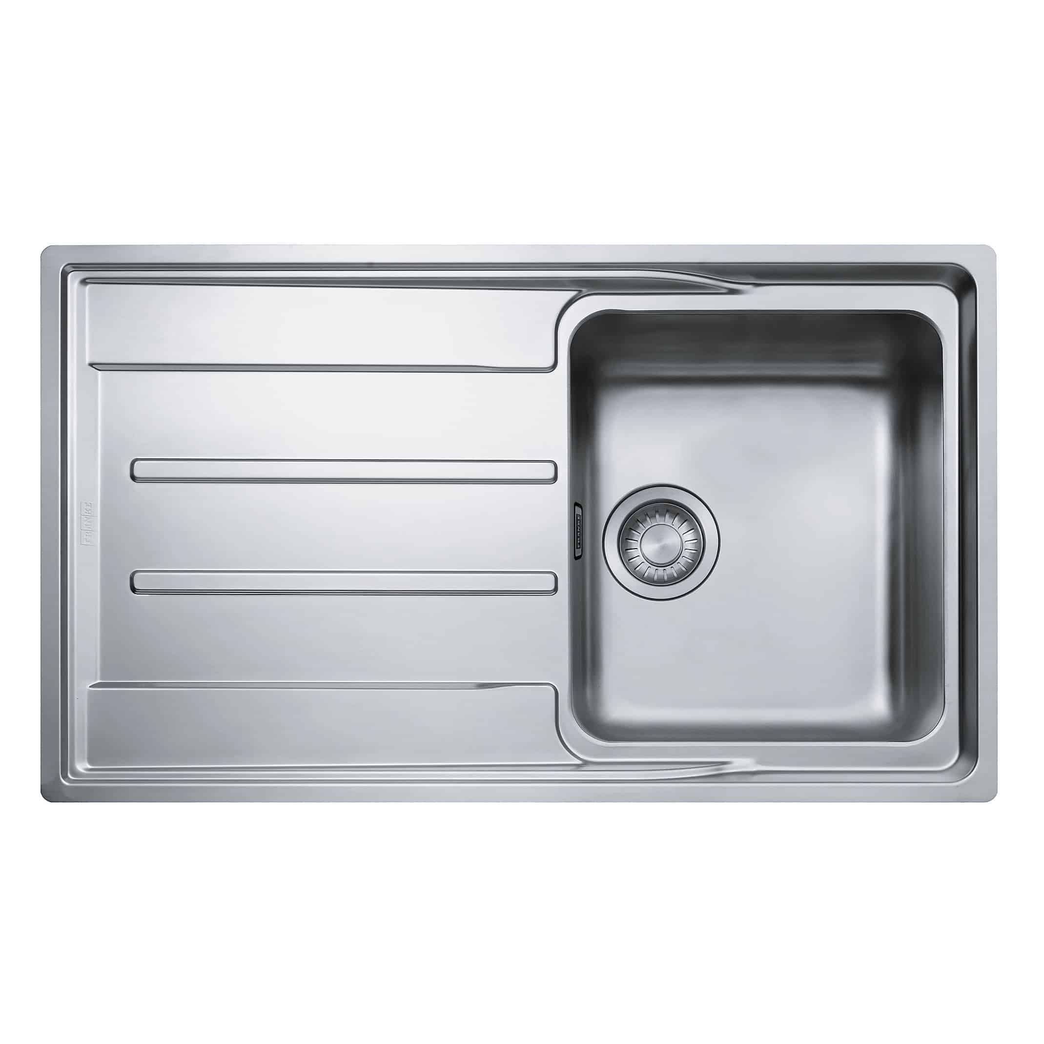 Franke Aton Polished Stainless steel 1 Bowl Sink & drainer (W)864mm x (L)864mm X-Display 45