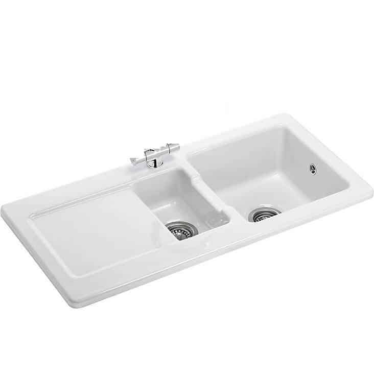Franke Livorno White Ceramic 1.5 Bowl Kitchen sink 8922