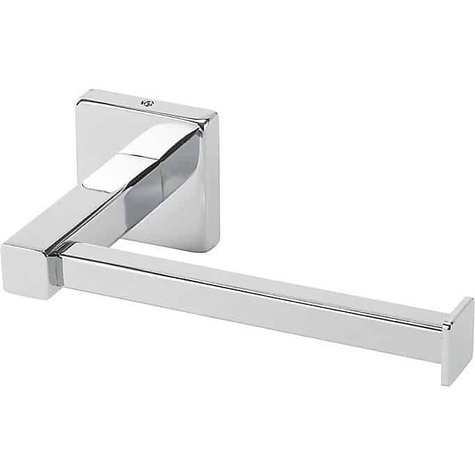 GoodHome Alessano Silver effect Wall-mounted Toilet roll holder (W)168mm 5303D