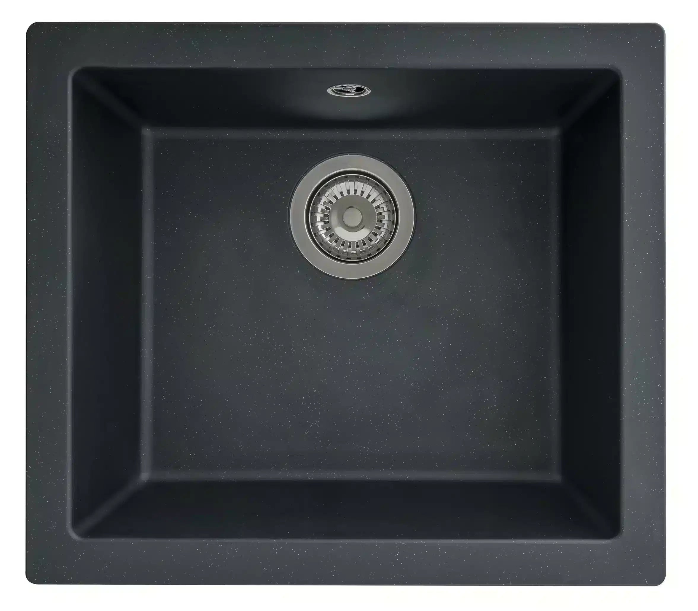 GoodHome Borage Matt Black Resin 1 Bowl Kitchen sink (W)440mm x (L)500mm 3121