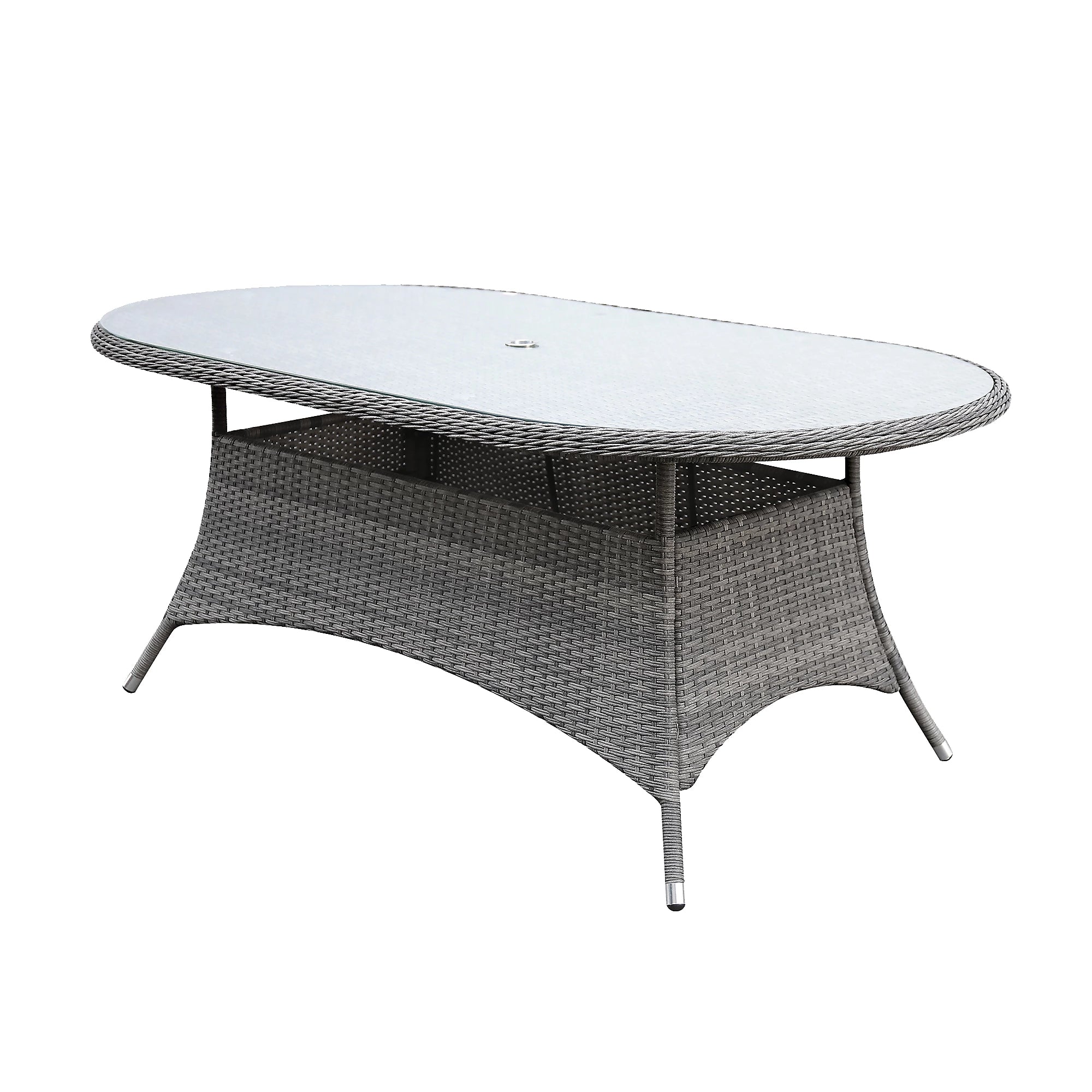 GoodHome Hamilton Rattan effect 6 seater Dining table 7314