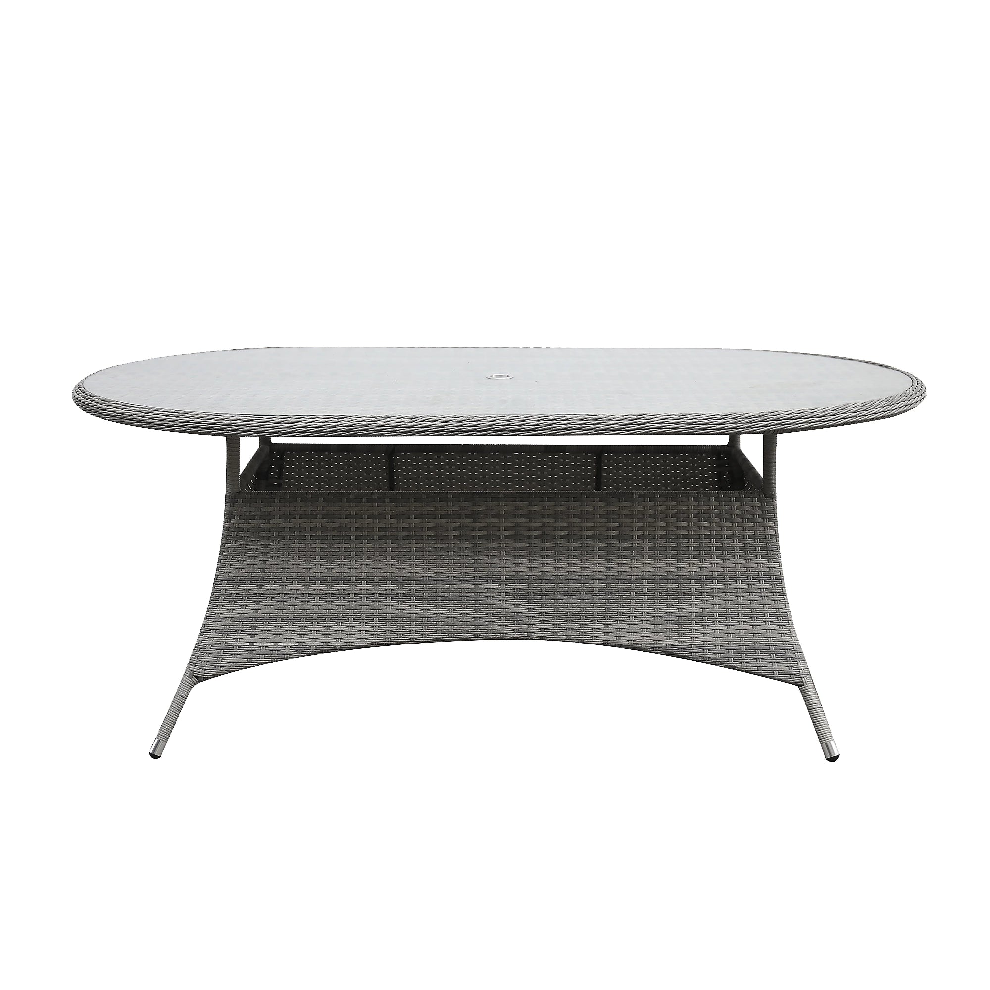 GoodHome Hamilton Rattan effect 6 seater Dining table 7314