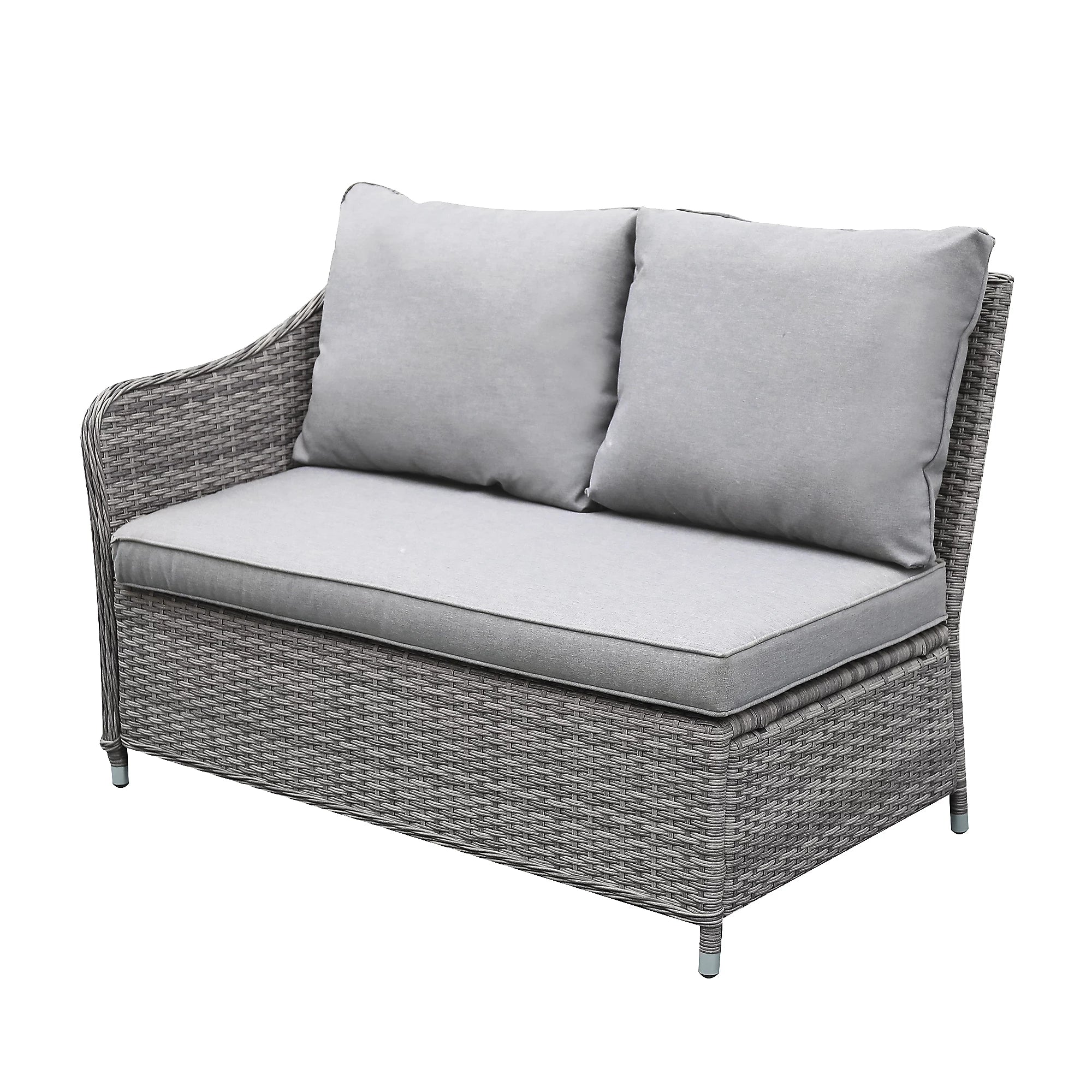 GoodHome Hamilton Steeple grey Rattan effect 8 Seater Garden furniture set - Rattan Garden Furniture 3342