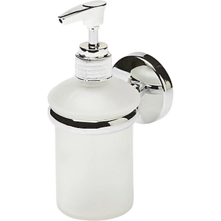GoodHome Ormara Silver effect Chrome-plated Wall-mounted Soap dispenser 5228