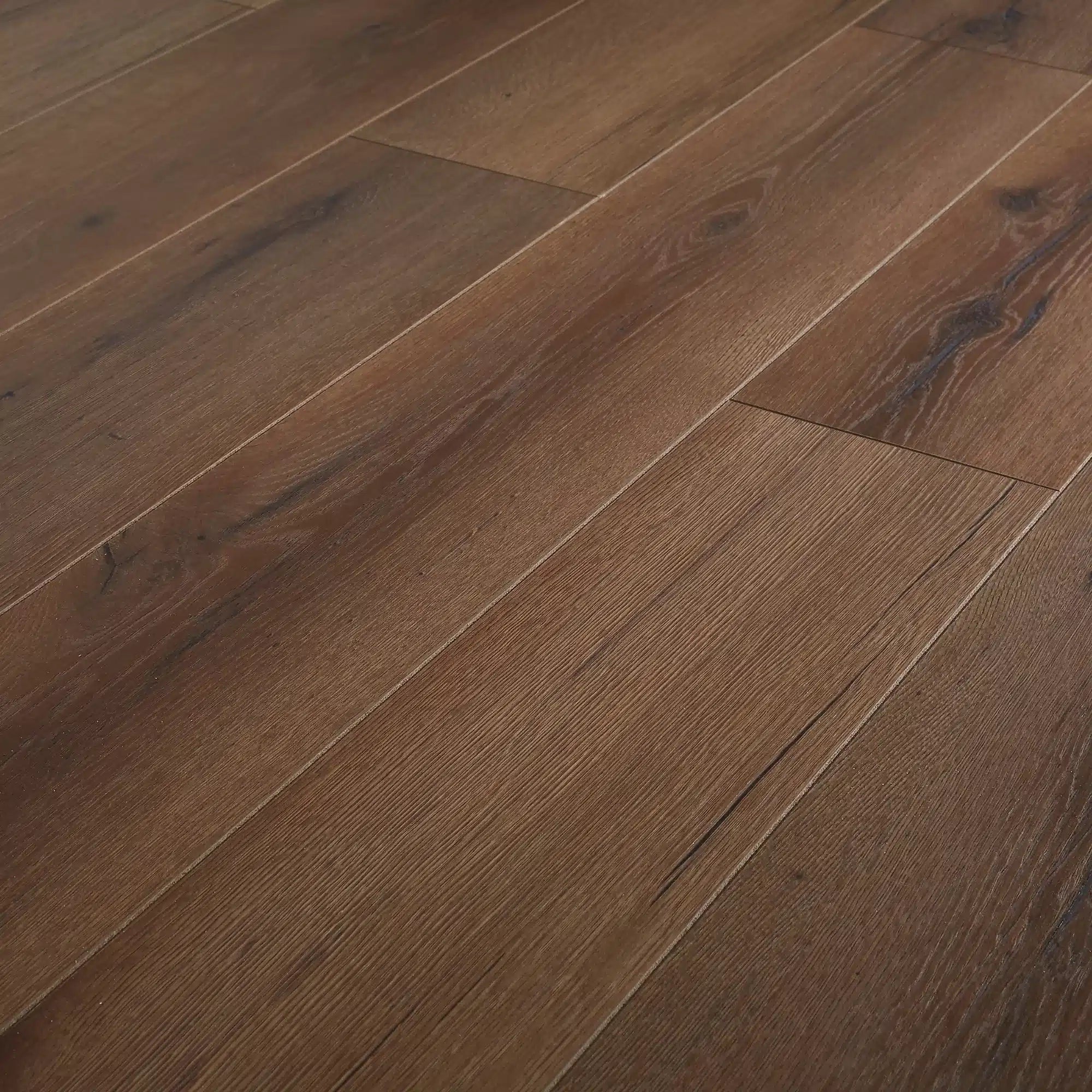 GoodHome Padiham Brown Dark oak effect Laminate Flooring, 7 Planks 6970