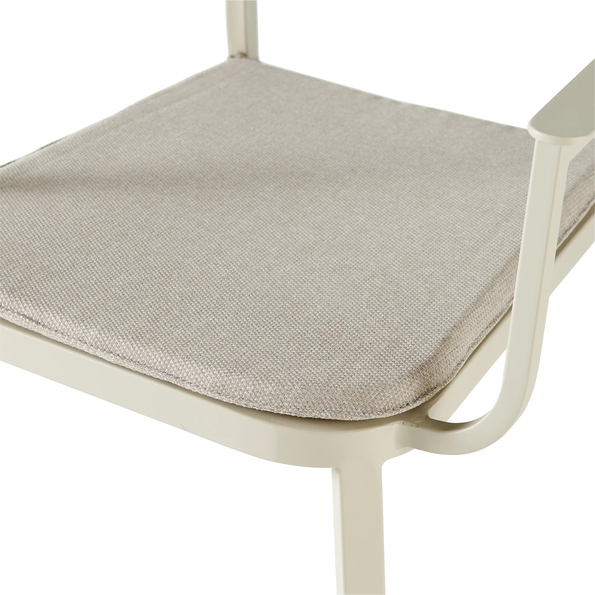 GoodHome Santorin Sand Metal Armchair Garden Furniture Without Cushion -5015