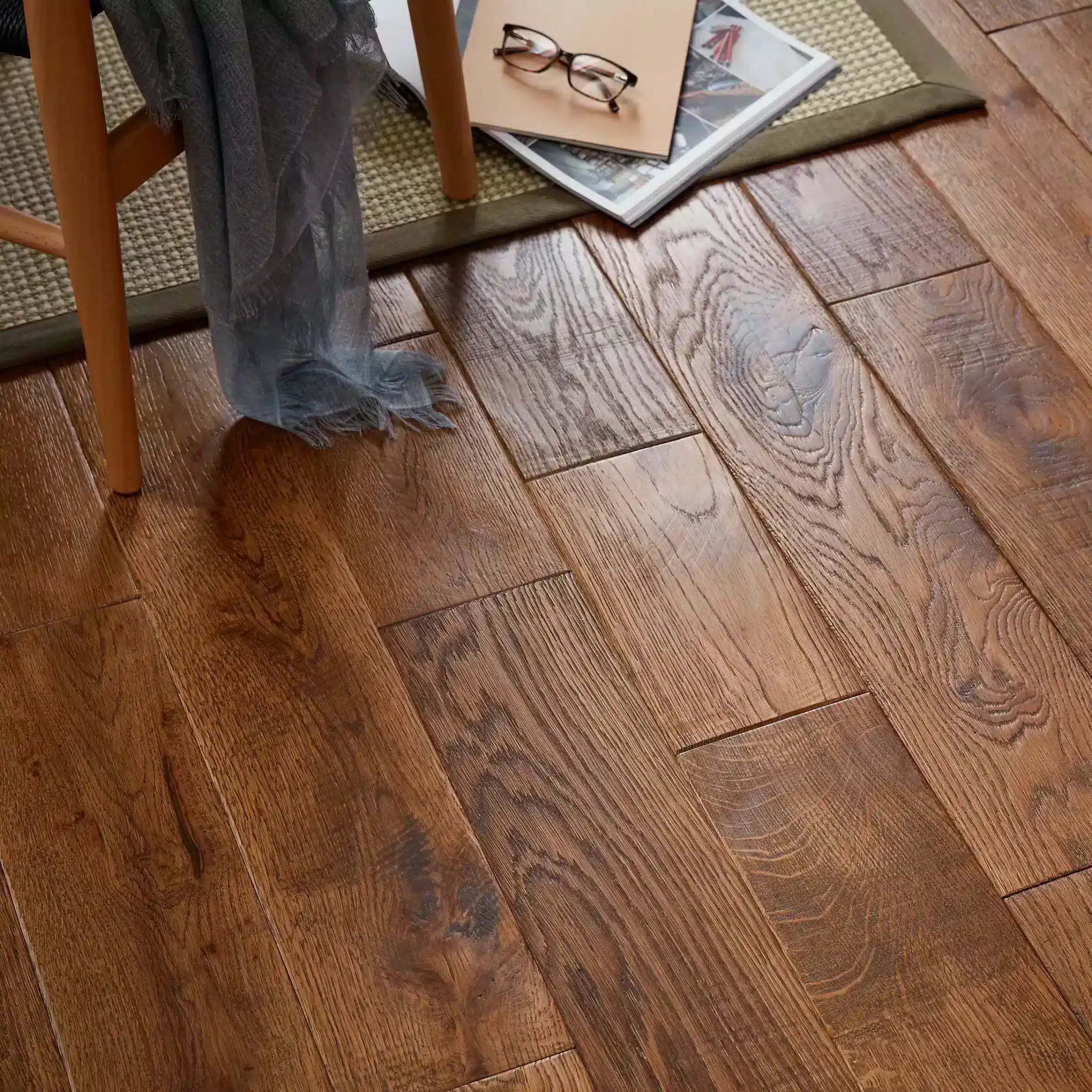 GoodHome Skanor wide Natural Oak Solid wood Flooring, 1.8m² Set 7410