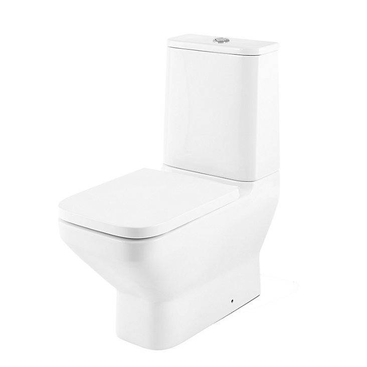 GoodHome Teesta Close-coupled Rimless Toilet with Soft close seat 0573
