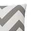 GoodHome Wabana Herringbone Grey & white Cushion (L)45cm x (W)45cm 9188