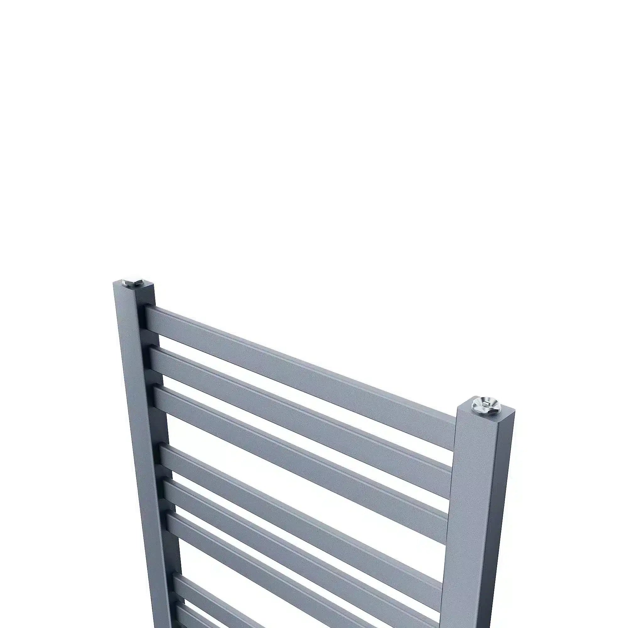 GoodHome Wolfsbane Vertical Flat Towel radiator (W)500mm x (H)600mm-8334
