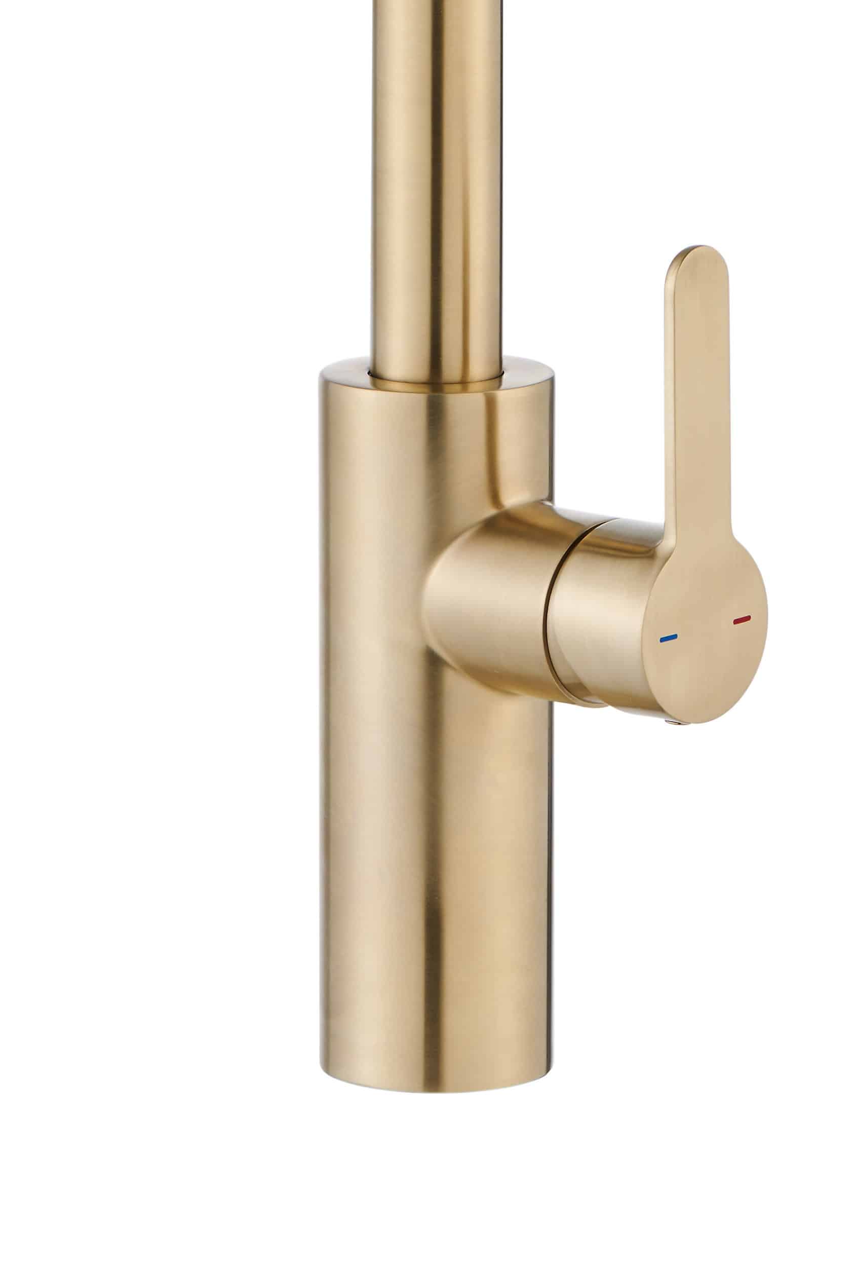 GoodHome Zanthe Brass effect Kitchen Side lever Tap 4346