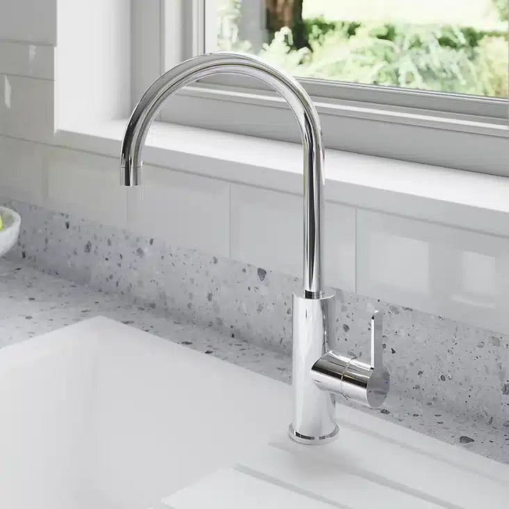 GoodHome Zanthe Chrome-plated Kitchen Side lever Tap 2739