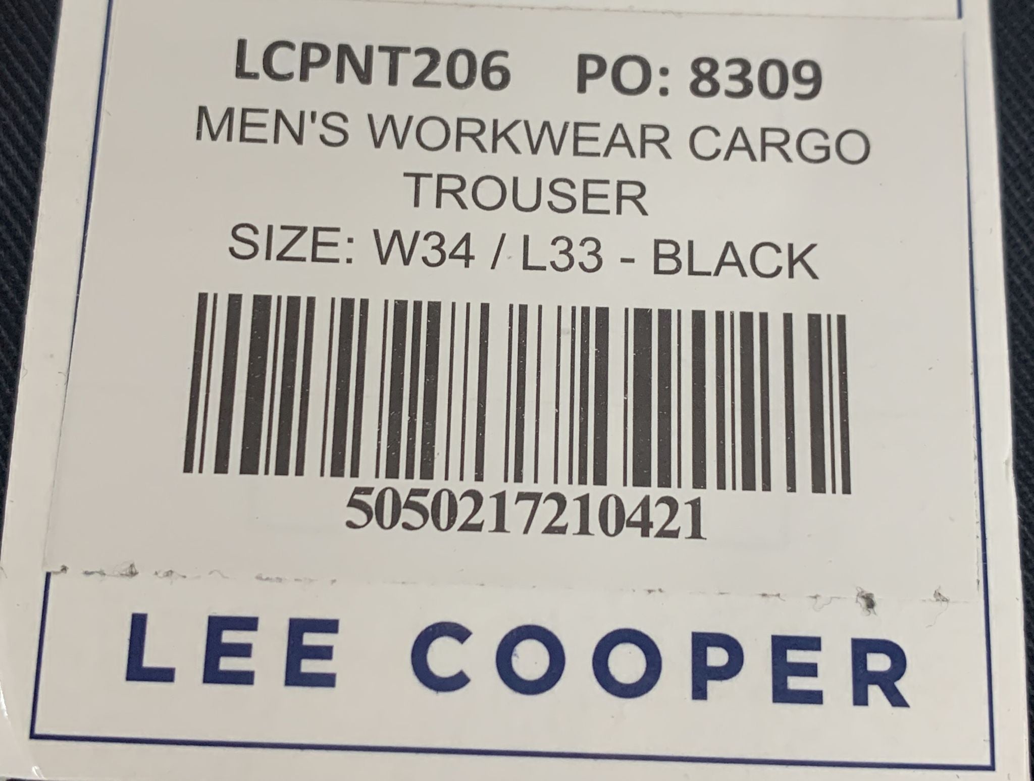 Lee Cooper Workwear Mens Multi Pocket Cargo Work Trousers-Size W 34 / L 33 B0421