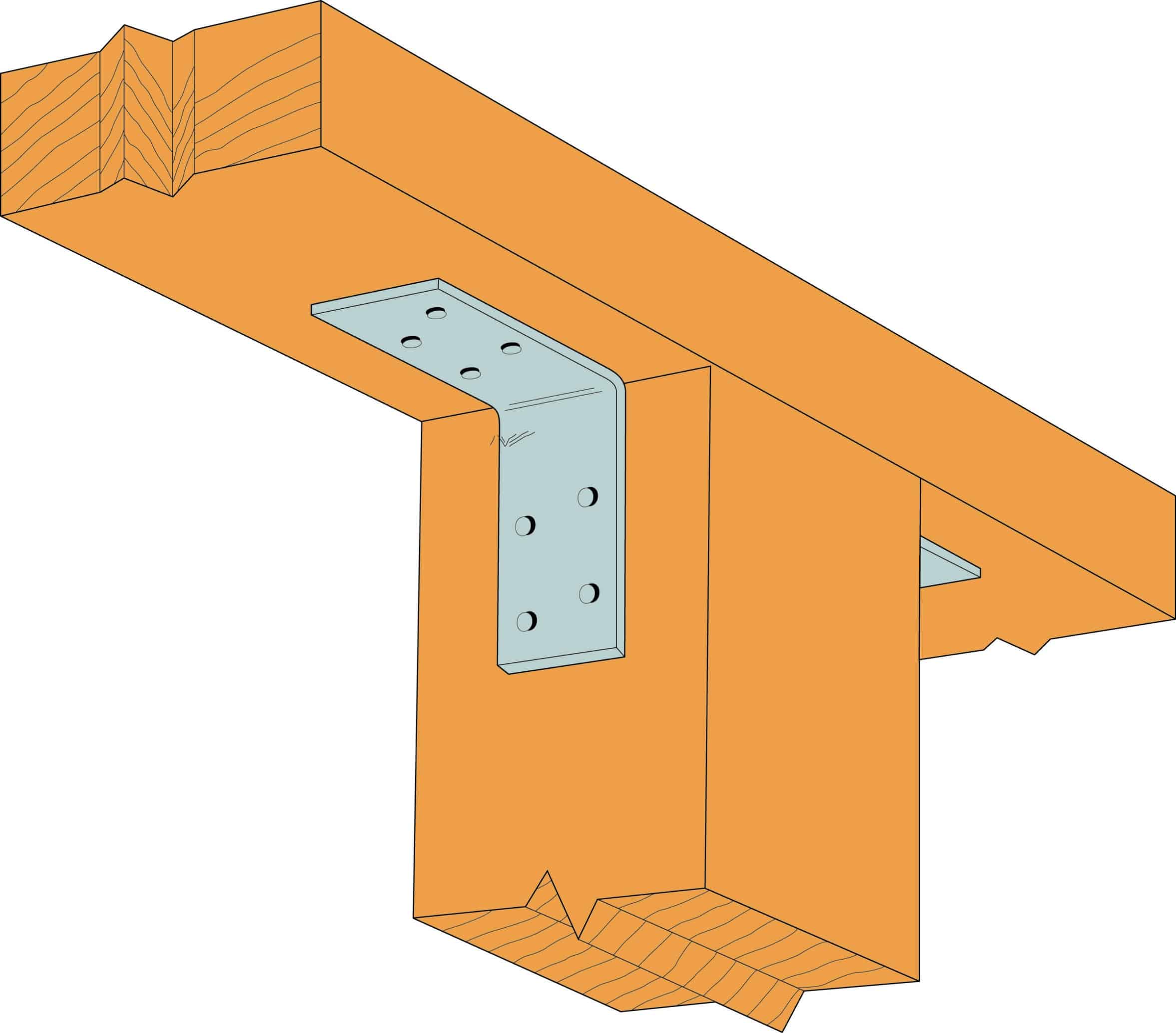 Simpson Strong-Tie A21 38 x 50 x 35 90 Degree Angle Bracket 1.2mm Pre-Galv