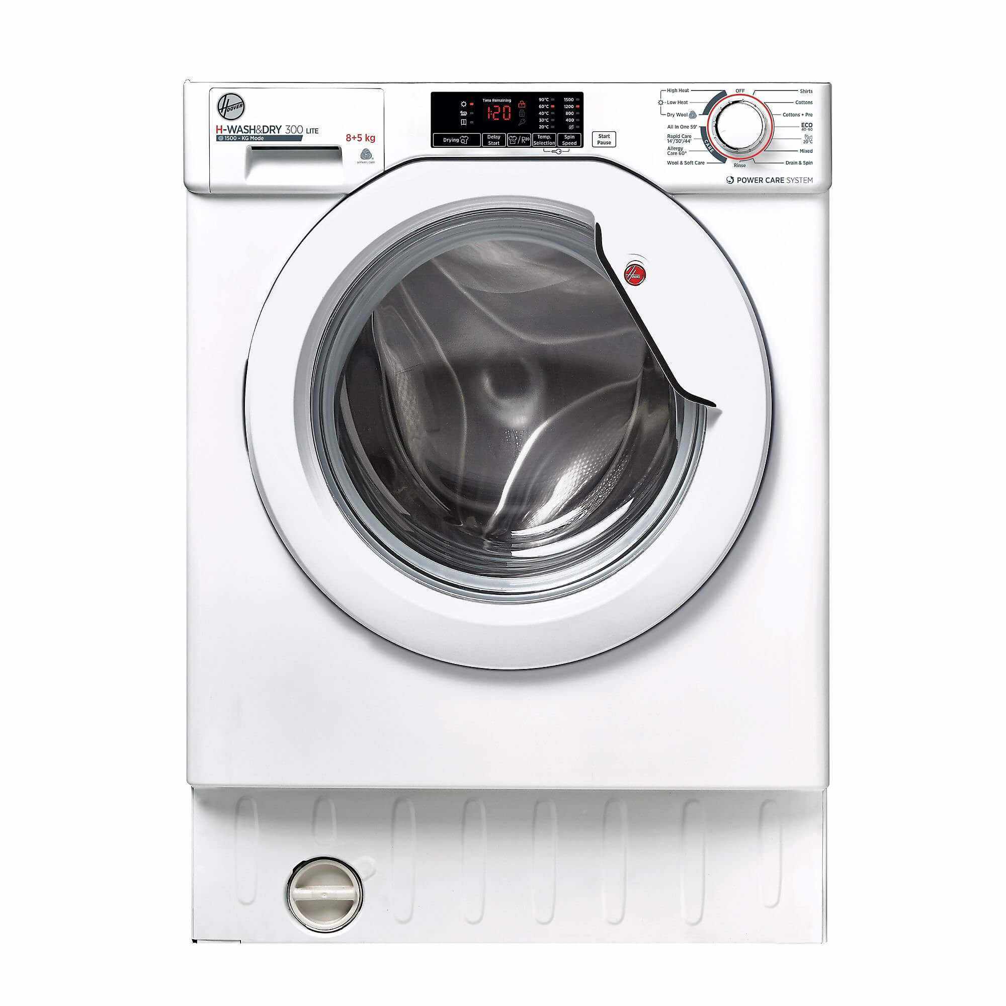 Hoover HBD 585D1AE/1-80 White Built-in Condenser Washer dryer, 8kg/5kg 2441