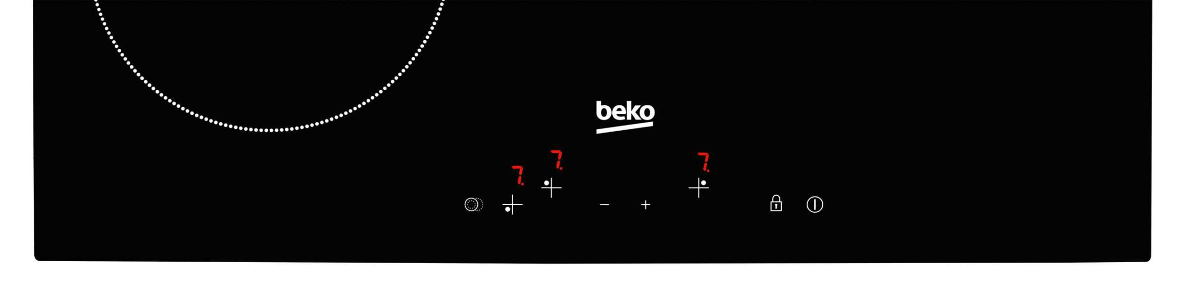 Beko Electric hob,Glass 3 Zone Black (W)580mm HQC63402E 1196