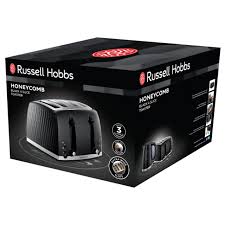 Russell Hobbs 26071 Honeycomb Black 4-Slice Toaster-5155U
