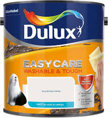 Dulux Easycare Pure brilliant white Matt Emulsion paint, 2.5L-4173