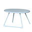 Goodhome Janeiro Metal Table 700mm White/ Light Grey - 3836