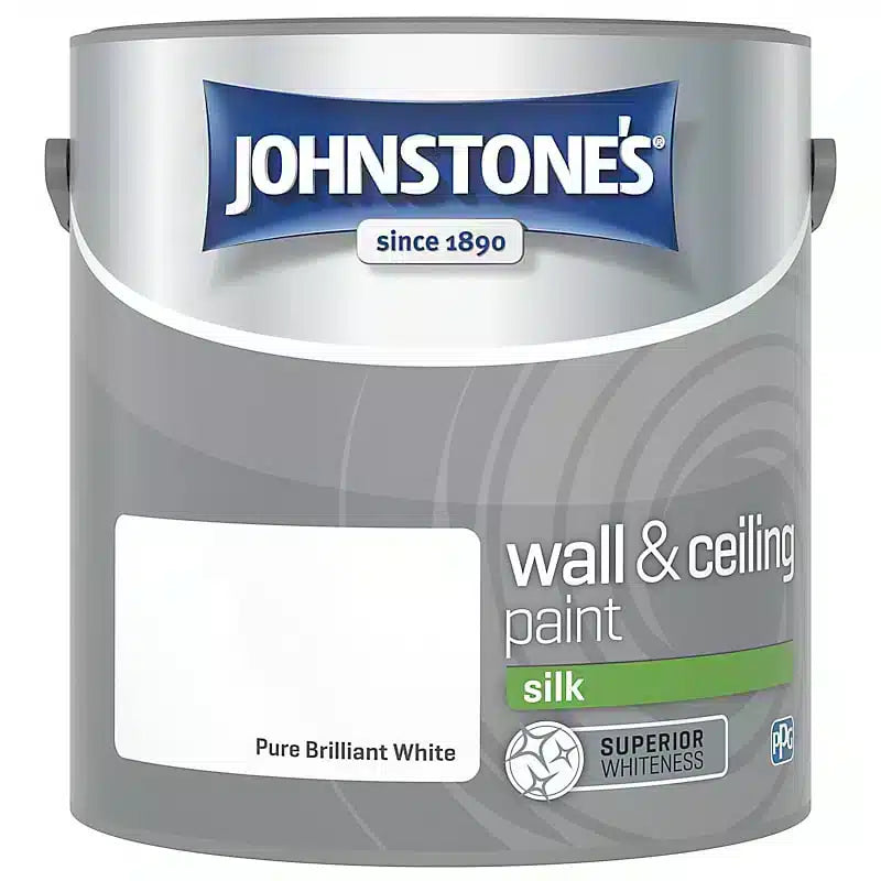 Johnstone's Wall & Ceilings Pure Brilliant White Silk Paint - 2.5L 6341