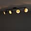 Colours Kedros Matt Black Gold effect Mains-powered 4 lamp Spotlight 3669