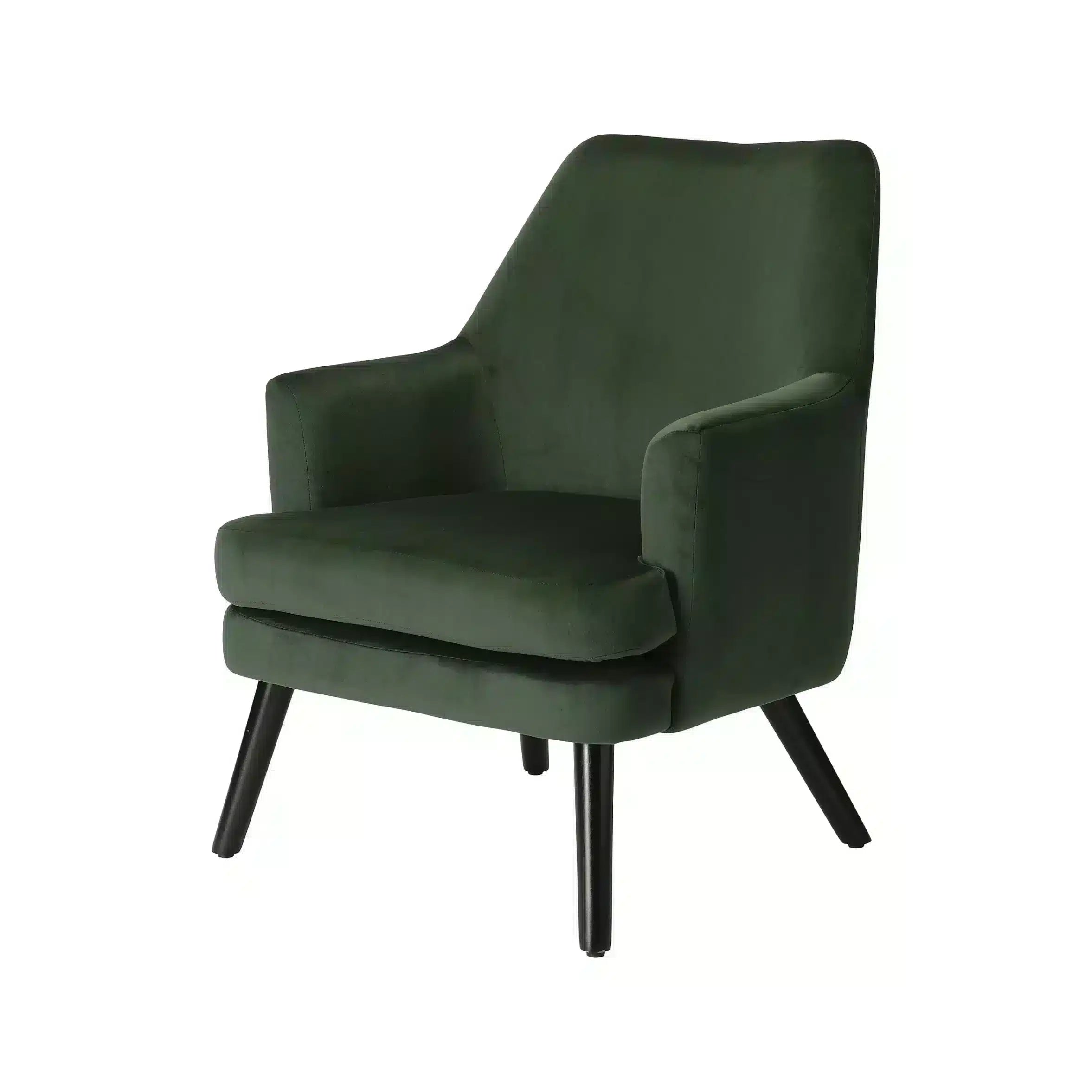 Kenver Dark green Velvet effect Relaxer chair (H)895mm (W)720mm (D)735mm 0589