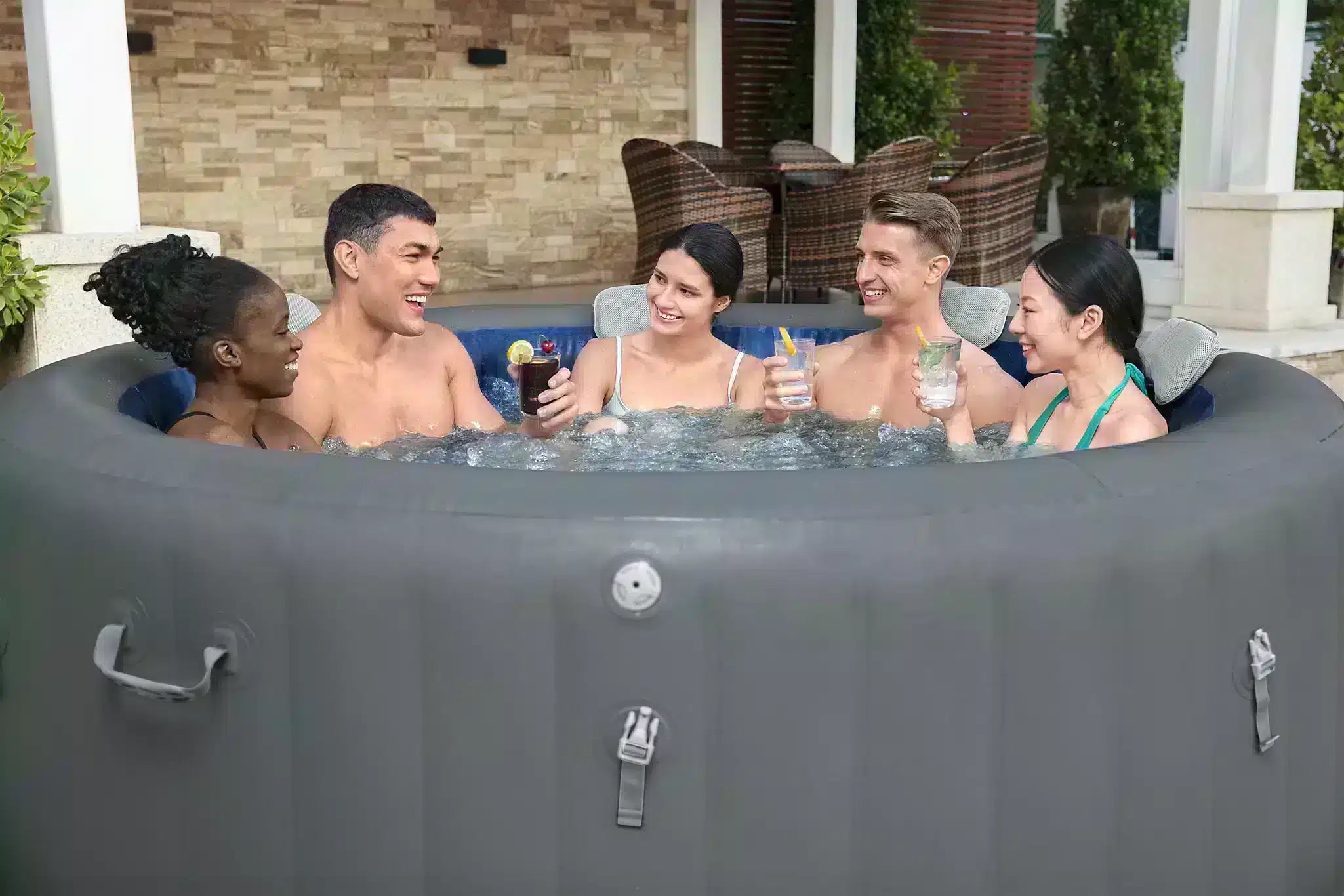 Lay-Z-Spa Santorini HydroJet Pro™ 5 person Inflatable hot tub 3249