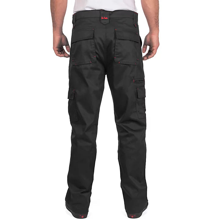 Lee Cooper Workwear Mens Cargo Work Trousers, Black, 32W (33" Long Leg) - 0414