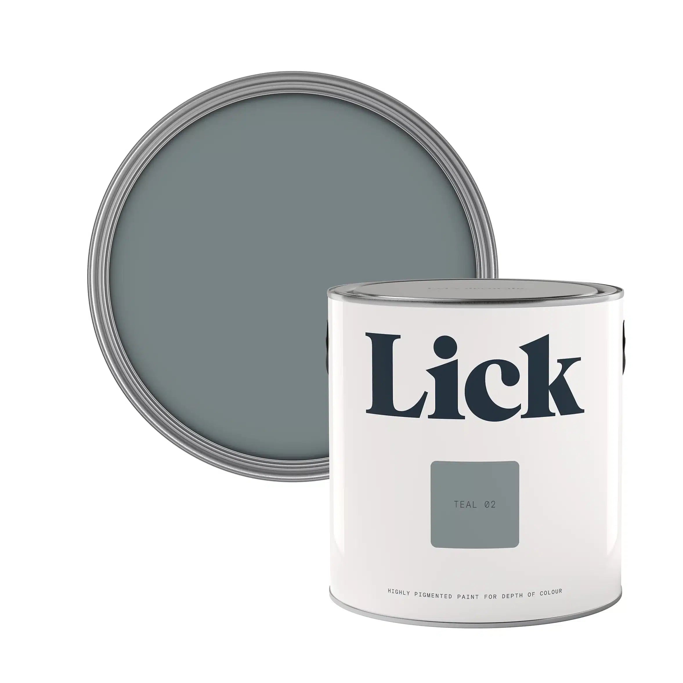 Lick Teal 02 Matt Emulsion paint, 2.5L- 0001