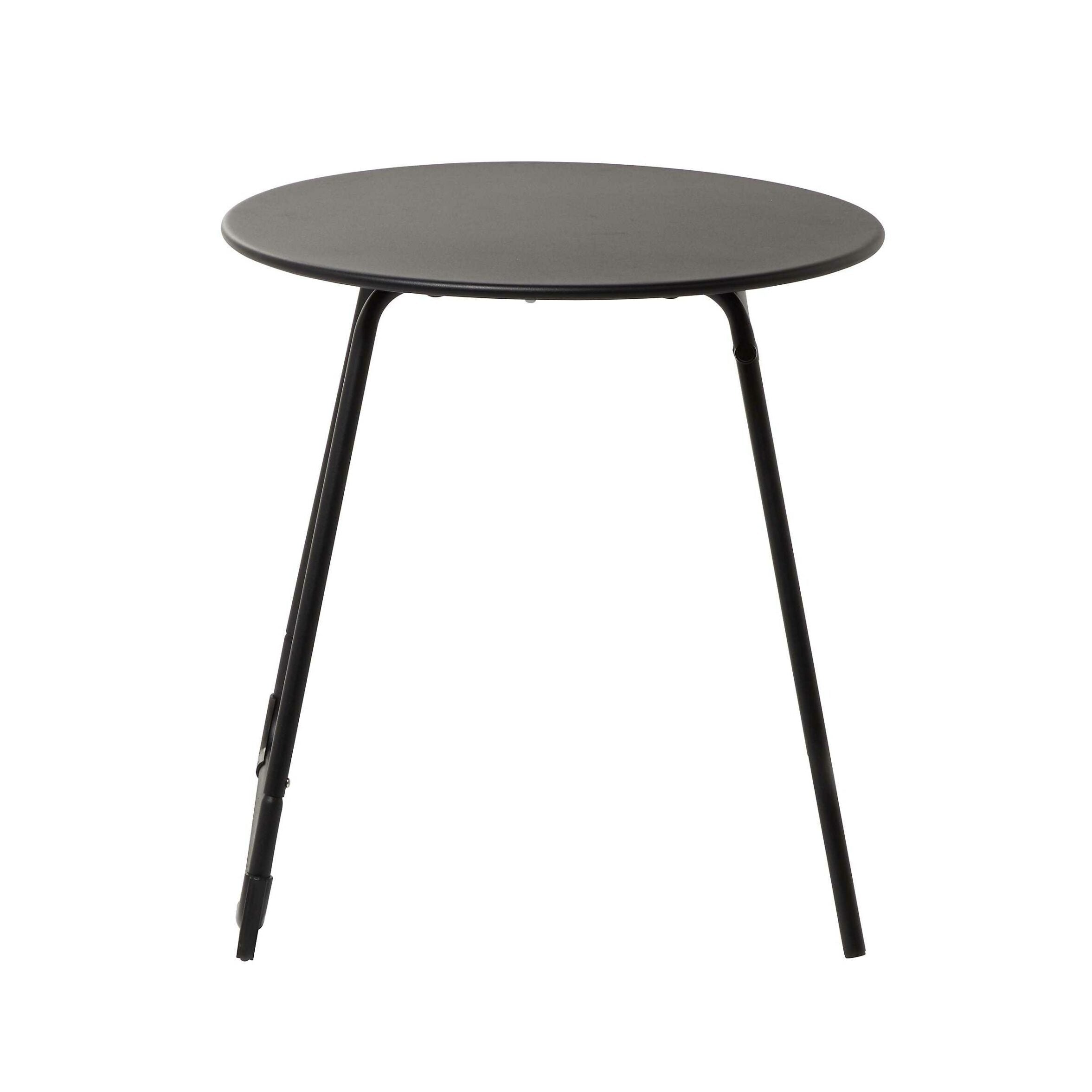 Garden Table GoodHome Morillo Metal Table Water resistant 500mm - Black - 4055
