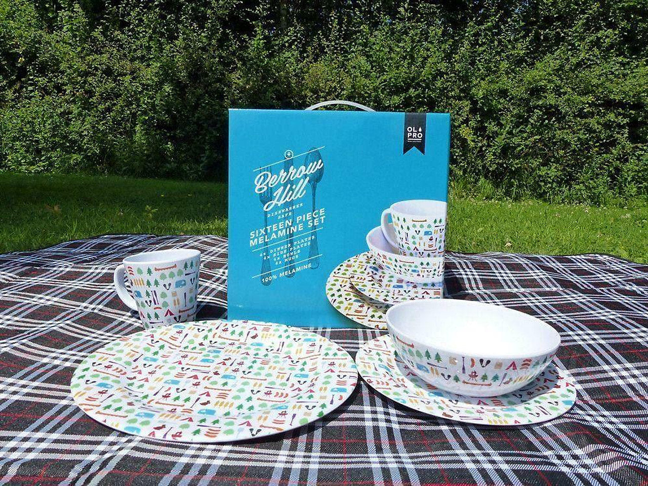 OLPRO Outdoor Leisure Products Berrow Hill Melamine Set (8 Piece)-2727