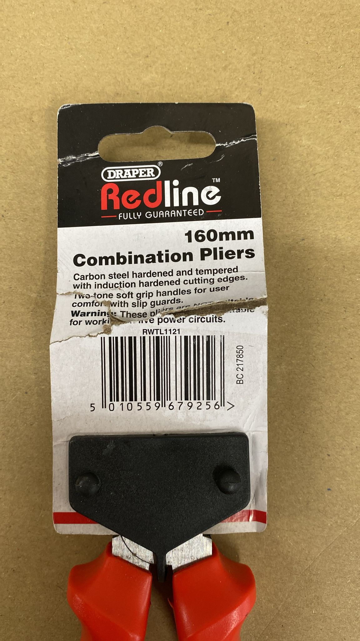 Draper Redline 67925 160 mm Combination Pliers-A256