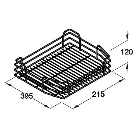 Pull-out basket For 300mm larder (W)260mm (D)470mm-Box of 5-9777