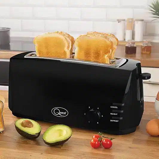 Quest 35069 Black 4 Slice Toaster 0697