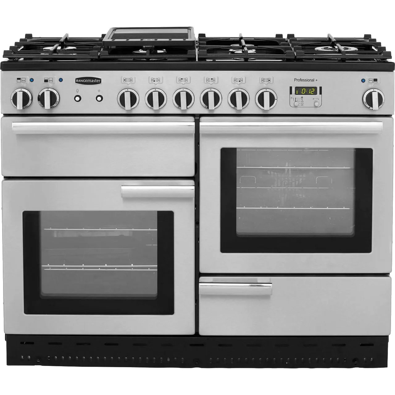 Rangemaster PROP110DFFSS/C Freestanding Electric Range cooker with Gas Hob Stainless steel effect 4327