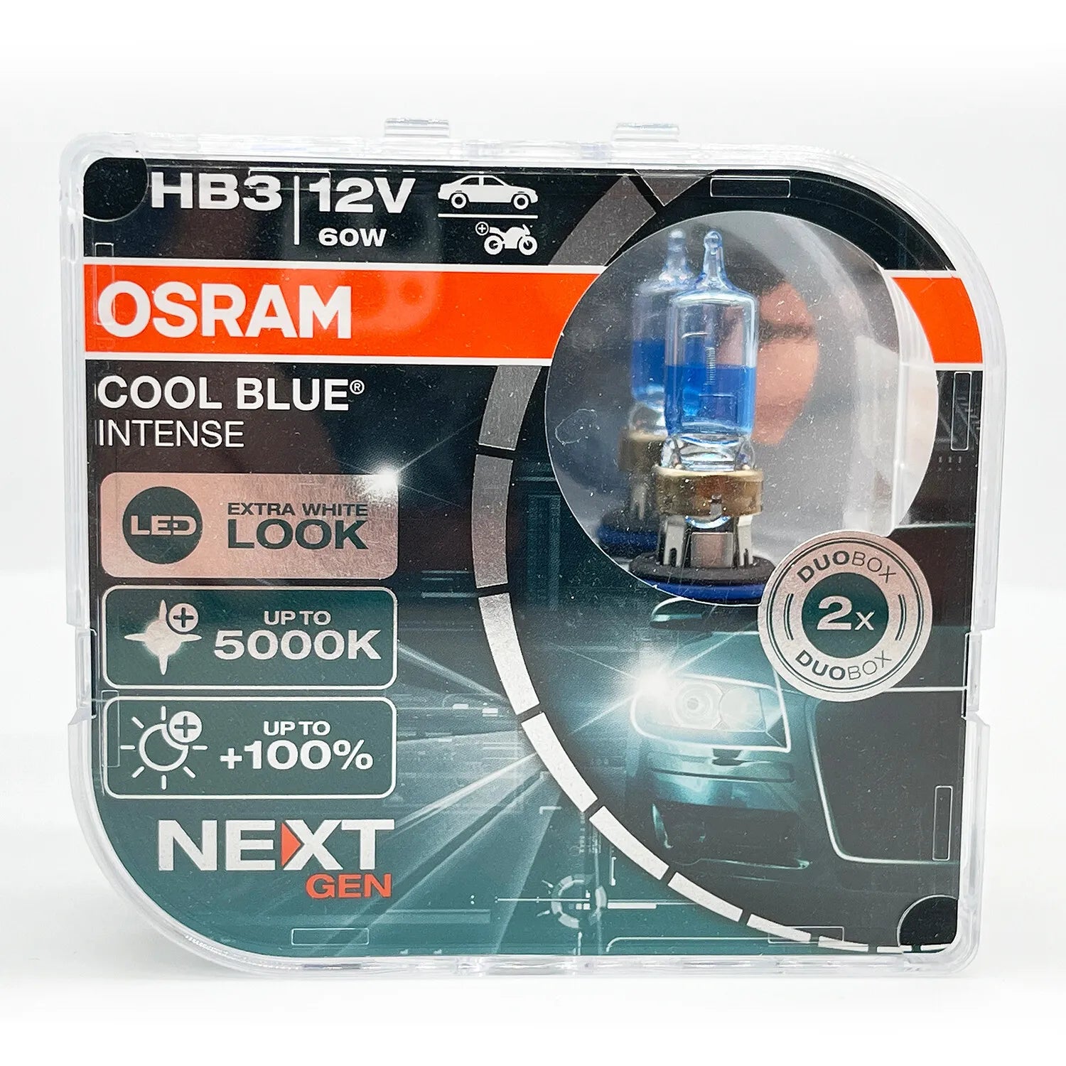 OPEN BOX Osram Cool Blue Intense NEXT GEN HB3 9005 Halogen Headlight Bulbs MC256-5022