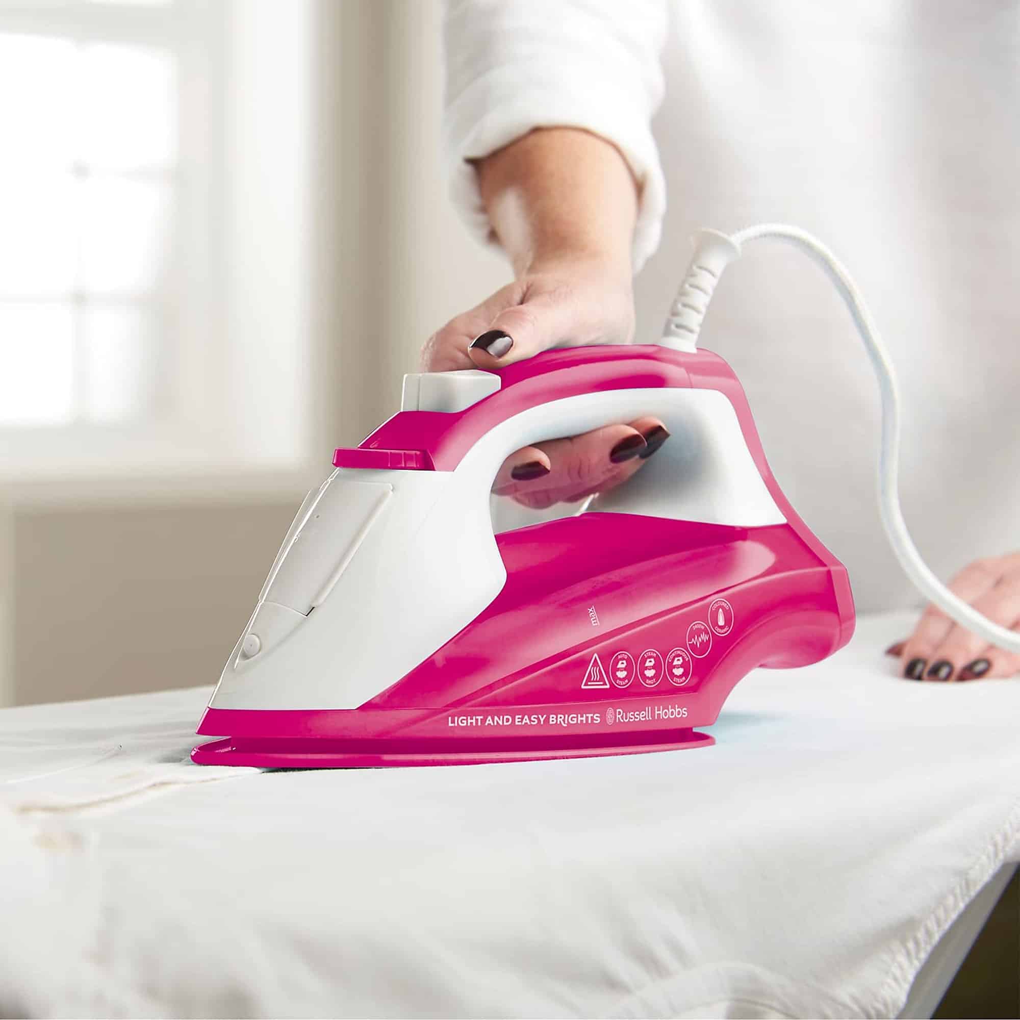 Russell Hobbs 26480 Light and Easy Brights Steam Iron 2400W, 0.24L Water Tank-0122